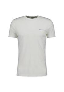 Футболка - контрастный логотип круглый вырез короткий рукав хлопок вышитый логотип Gant, белый