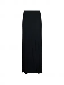 Юбка с завышенной талией и бахромой LIU JO, черный