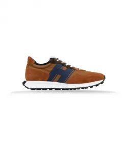 Мужские кроссовки на шнуровке Hogan, коричневый