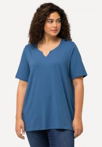 Базовая футболка AUSSCHNITT HALBARM Ulla Popken, светло-голубой