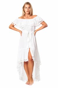 Платье Irene с открытыми плечами и оборками La Moda Clothing, цвет multi