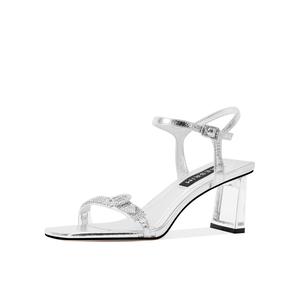 Shesrim Женские сандалии на одной застежке серебристые, цвет Silver