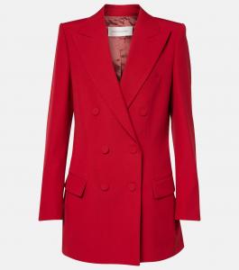 Двубортный шерстяной блейзер Dries Van Noten, красный