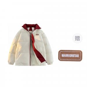 Пуховик Unisex Stand Collar Moderate WARRIOR, экрю[comes with diy badge]