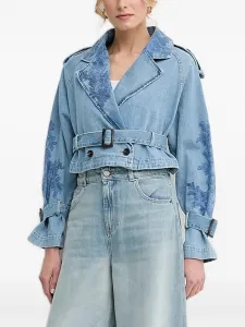 Джинсовая куртка с вышивкой Ermanno Scervino, синий