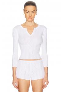 Детский топ с воротником хенли Cou Cou Intimates, White