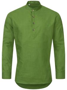 Рубашка Slim Fit на пуговицах Indumentum, зеленый