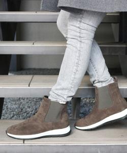 Ботинки-кроссовки с боковой вставкой Fin, цвет Gray Suede