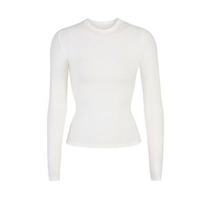 Футболка с длинным рукавом SKIMS Cotton Jersey, цвет Marble
