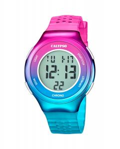 K5841/1 Цветные розовые резиновые часы Calypso, розовый