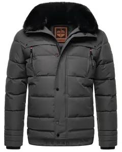 Стеганая куртка Stone Harbor "Witas", с капюшоном, стеганая мужская зимняя куртка со съемным капюшоном Stone Harbour, антрацит