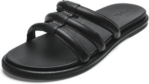 Женские сандалии OLUKAI Tiare, из премиальной кожи с стильным дизайном, комфорт и поддержка на весь день, черный