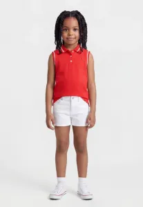 Классическая рубашка-поло без рукавов с контрастной отделкой Tommy Hilfiger, Red Alert