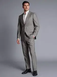 Куртка Charles Tyrwhitt Slim Fit Sharkskin Weave Suit, цвет light/grey