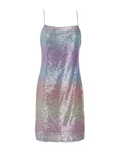 Мини-платье Gradient Sequin Slip Mini Dress 8 By Yoox, розовый