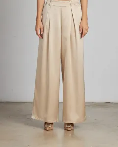 Женские широкие эластичные брюки со стрелками Alma en Pena, золотой