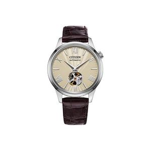 CITIZEN Часы Mechanical Movement Cow Leather Strap Watch Unisex Coffee Watch Dial, Coffee