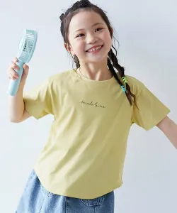 Прохладная на ощупь футболка с коротким рукавом Devil Lab Girls с принтом, 25SS Devirock, цвет 003-Logo-S Yellow