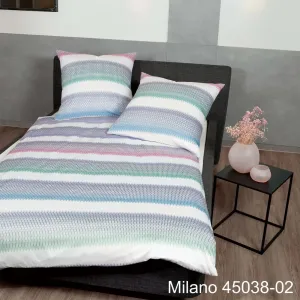 Комплект постельного белья Janine Design Mako-Satin MILANO 45038 Цвет: синий-бирюзовый-сирень-шалфей-02 Размер: 135x200+80x80 см Original Janine