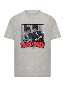 Рубашка F4NT4STIC Stan Laurel & Oliver Hardy Comedy Duo, Mottled Grey