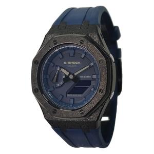 CASIO Часы Retrofit Series Electronic Movement Fluoroelastomer Strap Watch Men's Watch Blue Dial