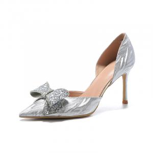 Женские туфли на тонком каблуке и высоком каблуке Zubumei, Silver