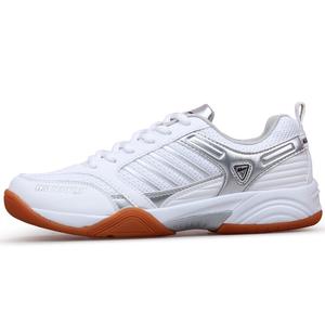 WARRIOR Скользоустойчивые дышащие низкие бадминтонные кроссовки унисекс бело-серые, цвет White Gray