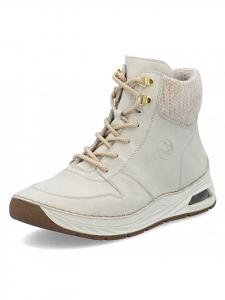 Женские ботинки Rieker с трикотажной вставкой, бежевый