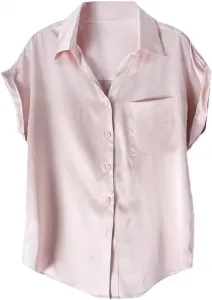 Женская шелковая рубашка поло с коротким рукавом