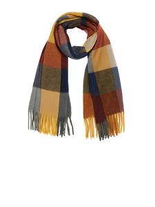 Элегантный шарф с бахромой для стильных зимних образов. Серый цвет. Faera