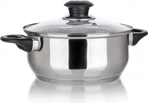 Кастрюля из нержавеющей стали SUPER VALUE 22 см, 3,8 л, с крышкой Vetro-Plus