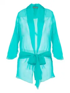 Шелковый топ Alberta Ferretti, зеленый