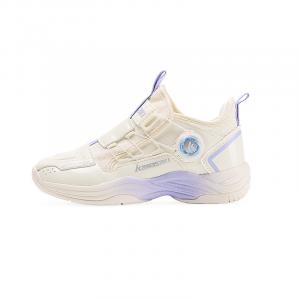 Kawasaki Кроссовки для бадминтона Traverse 2.0 с нескользящим и износостойким покрытием, средней высоты, женские, бежево-фиолетовые