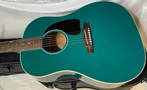 НОВИНКА! Акустическая электрогитара Gibson J-45 Standard - Прозрачный бирюзовый - Официальный дилер - 2,1 кг - G05731