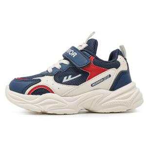 Дышащие, легкие, амортизирующие низкие повседневные кроссовки для детей Warrior, темный синий/бежевый
