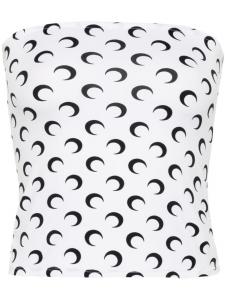 Marine Serre топ с принтом Crescent Moon, белый