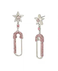 Серьги-Подвески в форме звезд из искусственного камня Betsey Johnson, pink
