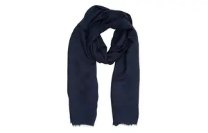 Шарф из хлопкового трикотажа мужской синий EMPORIO ARMANI