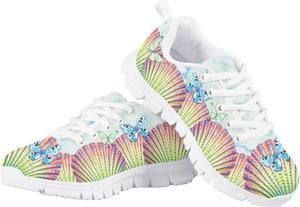 Унисекс детские модные кроссовки для повседневной носки, бега и прогулок, всепогодные Giftpuzz, Ocean Butterfly