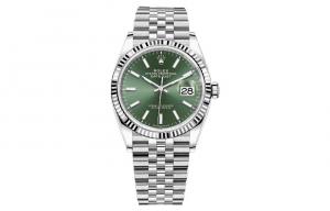 Rolex Часы Log Series с автоматическим механическим механизмом, унисекс, 36 мм, зеленый циферблат