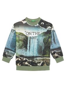 Свитшот oversize 3WECC10PR United Colors Of Benetton, зеленый
