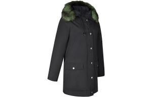 Kenzo Пуховая куртка женская, черные, с капюшоном, средней плотности, другие