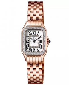 Женские часы Milan Swiss Quartz Rose из нержавеющей стали с браслетом 27,5 мм Gevril