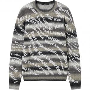 Karl Lagerfeld / Karl Lagerfeld Jeans Мужской свитер, светло-серые, с круглым вырезом, средней толщины, другие цвета