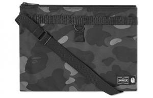 A BATHING APE Нейлоновая наплечная сумка через плечо мужская темная камуфляжная