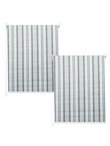 MCW Комплект из 2 рулонных штор с эффектом полного затемнения D52, серо-белые