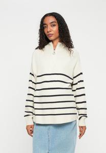 Джемпер ONLY MATERNITY OLMIBI HIGHNECK ZIP, Pumice Stone/Dark Navy/Off-White