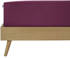 Простыня Schiesser "Джесси из 100% хлопка", для матрасов высотой до 22 см, СДЕЛАНО В ЗЕЛЕНОМ цвете от OEKO-TEX 100х200 см, 1 шт., цвет Beere