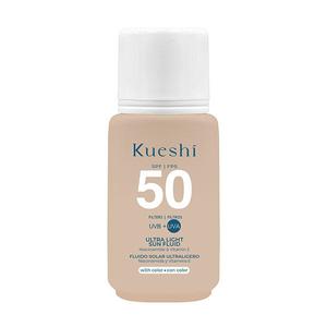 Ультралегкий тонированный солнцезащитный крем KUESHI Ultra Light Sun Fluid With Color SPF50, 50 мл