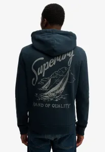 Худи с вышивкой в стиле лоу-фай, причал. Superdry & Co, Eclipse Navy